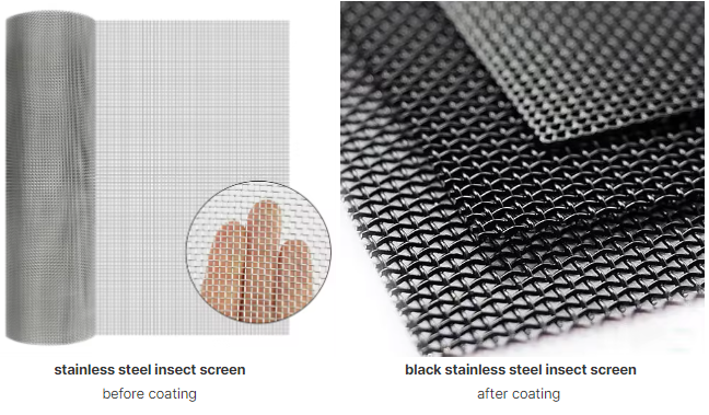 Black Coated Fly Screen